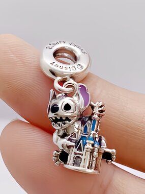 Pandora Disney Park Stitch & Castle Dangle Charm